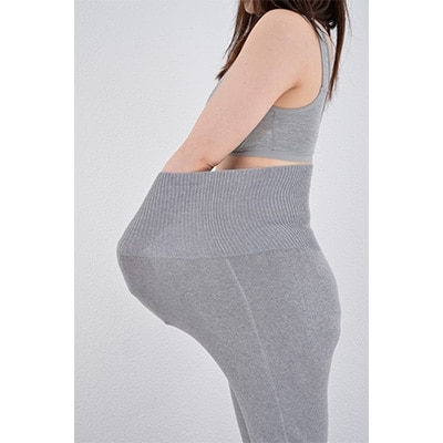 日本製 オーガニックコットン ルームパンツ 10分丈 腹巻きパンツ グレー (615-7160)