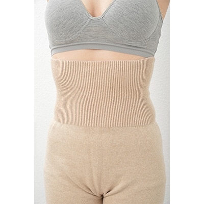 日本製 オーガニックコットン インナーウェア 腹巻パンツ 上下セット ナチュラル (883-615)