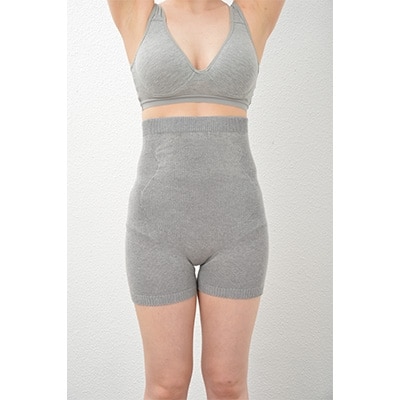 日本製 オーガニックコットン インナー 腹巻パンツ 温活セット グレー (883-615-610)