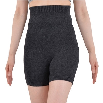 日本製 オーガニックコットン インナー 腹巻パンツ 温活セット チャコール (883-615-610