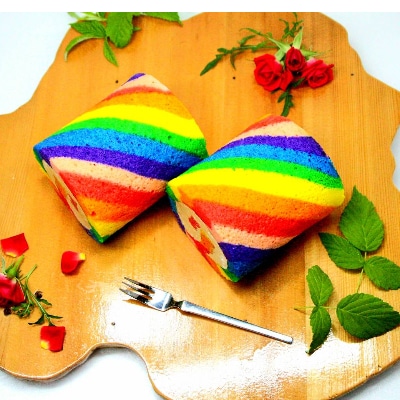 まる兄きっちん。のレインボーロールケーキ『からふるん』5本セット　奈良県大和高田市【配送不可地域：離島】
