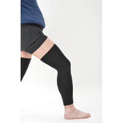 日本製 横のび マルチウォーマー (ロング) あったか ブラック (582-3360)