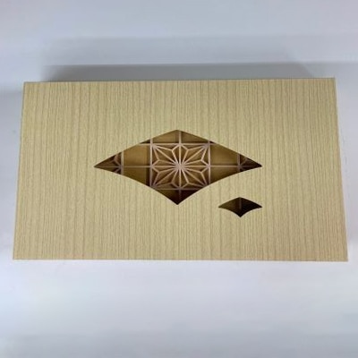 よしの組子トレー(角麻の葉・黄) 40cm×30cm×2cm