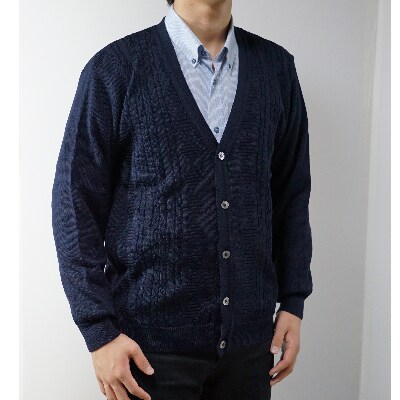 メンズニット カーディガン コン L寸 15160