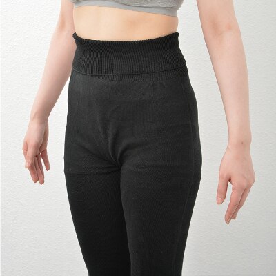 日本製 シルク 腹巻きパンツ 10分丈 ( 無縫製 ) ブラック (625-7414)