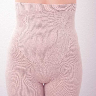 日本製 シルク 腹巻パンツ 5-7分丈 無縫製 天然繊維 タグフリー ピンク (633-7401)