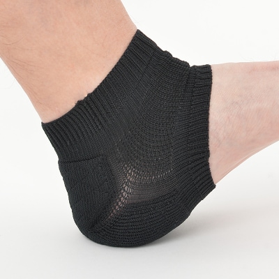 日本製 かかとサポーター ( 踵保護 クッション ) ブラック 2セット (4080-7214)