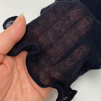 日本製 シルク 100% アームカバー 「ふわエレン」 ブラック (9000-7586)