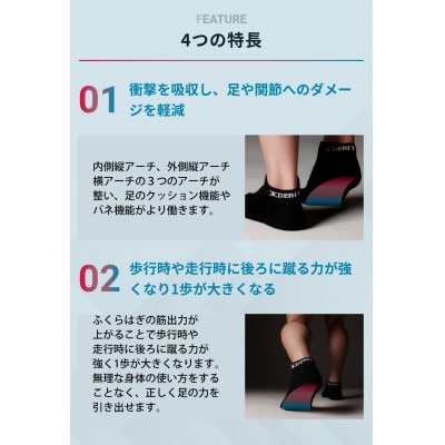 デリットテック バランスソックス(ブラック)25～27cm ゴルフ/マラソン/姿勢/パフォーマンス