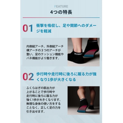 デリットテック バランスソックス(ホワイト)27~29cmゴルフ/マラソン/姿勢/パフォーマンス