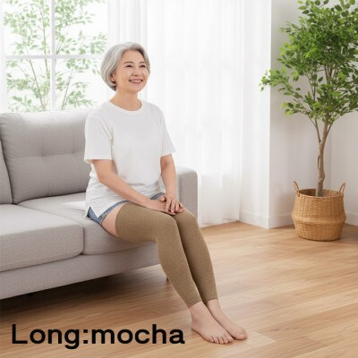 日本製 横のび マルチウォーマー (ロング) あったか ブラック (582-3360)