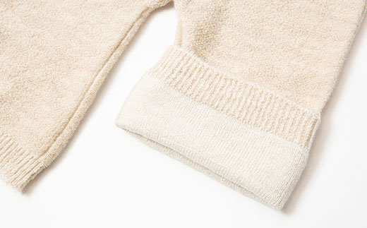 裏返し　シルクとウールの腹巻パンツ (杢ベージュ)1点　NSGK23-11