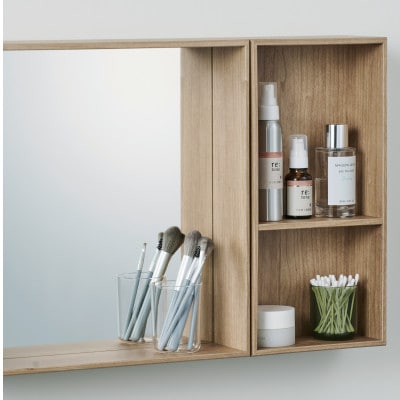 「V-TISS LIGHT」 ミラーM・ハーフ薄型セット ヨーロピアンチェリー【配送不可地域：離島】