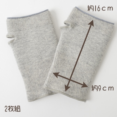 日本製 裏起毛 Ag 消臭 遠赤 あったか 手首サポーター 温活 (3063-7229)