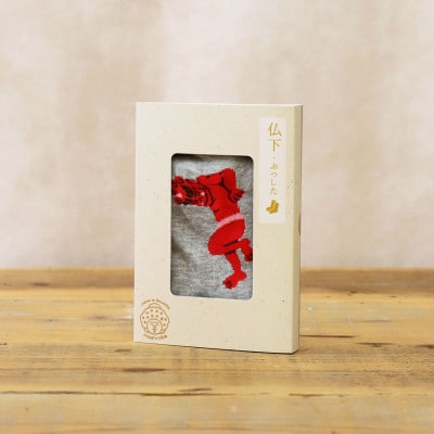 仏下-ぶつした-邪鬼ソックスMサイズ・グレー