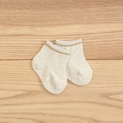 裏返しオーガニックコットンボタニカルダイソックスBABY　3足BOXセット　NSGK23-20