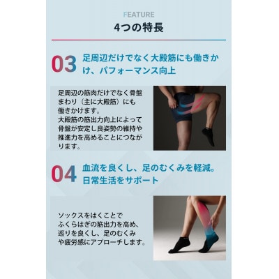 デリットテック バランスソックス(ホワイト)27~29cmゴルフ/マラソン/姿勢/パフォーマンス