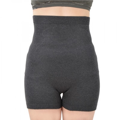 日本製 オーガニックコットンルームパンツ ＆ 腹巻パンツ 1分丈  チャコール (615-610)