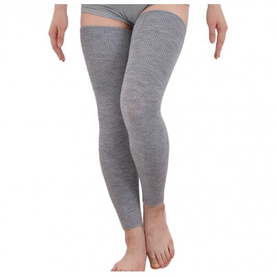 日本製 横のび マルチウォーマー (ロング) あったか グレー (582-3361)