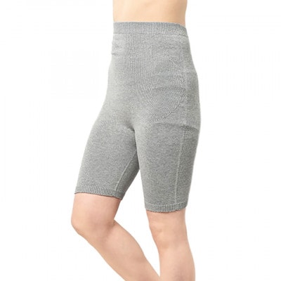 日本製 オーガニックコットン 腹巻パンツ 3分丈 無縫製 グレー (612-7543)
