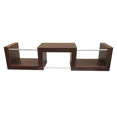 木製壁面収納「ジグラック」Wタイプ・ウォールナット【配送不可地域：離島】