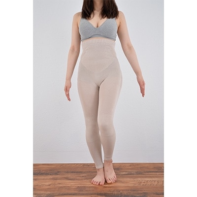 日本製 シルク レギンス 10分丈 腹巻きパンツ おなかひざシリーズ グレージュ 【631-7164