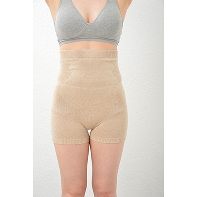 日本製 オーガニックコットン 腹巻パンツ1分丈 ナチュラル  【610-7239】