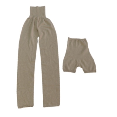 日本製 オーガニックコットン ルームパンツ ＆ 腹巻パンツ 1分丈 ナチュラル (615-610)