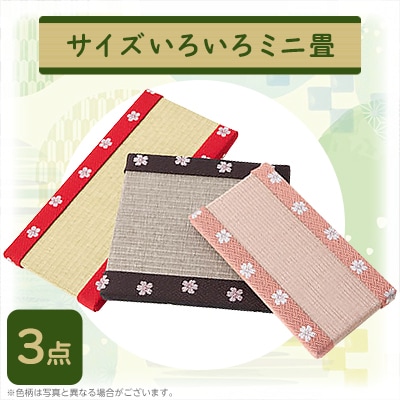 サイズいろいろミニ畳 3点セット【配送不可地域：離島・北海道・沖縄県】