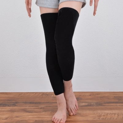 日本製 横のび マルチウォーマー (ロング) あったか ブラック (582-3360)