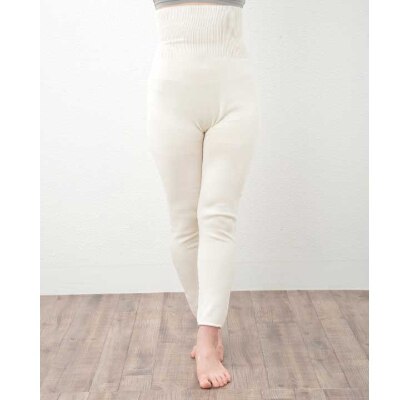 日本製 シルク  腹巻きパンツ 10分丈 ( 無縫製 ) オフホワイト (625-7413)