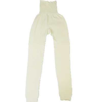 日本製 シルク あったか レギンス 9分丈 腹巻きパンツ 無縫製 白 (637-7549)