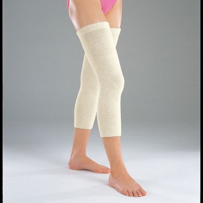 日本製 シルク のびのびナチュラルサポーター ひざ用ロングタイプ 白(268-2194)