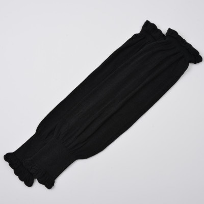 日本製 シルク 100% アームカバー 肌にやさしい 紫外線対策 ブラック (2285-7192)