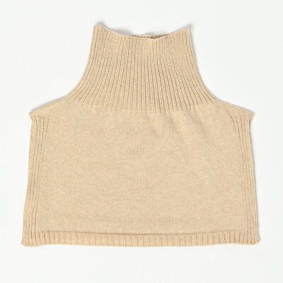 日本製 オーガニックコットン ネックウォーマー ( つけ襟 ) ナチュラル (6650-7373)