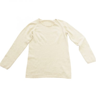 日本製 オーガニックコットン インナー 天然繊維 無縫製 8分袖 生成 (883-7108)