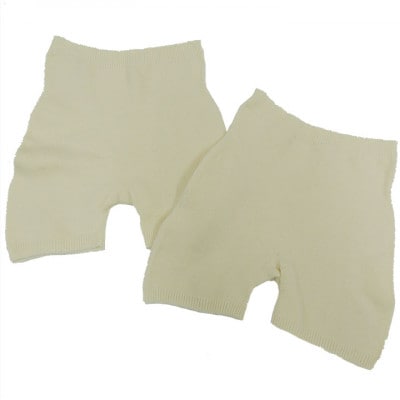 日本製 コットンシルク 腹巻パンツ (ゆったりタイプ) 生成 2枚組 (669-7758)