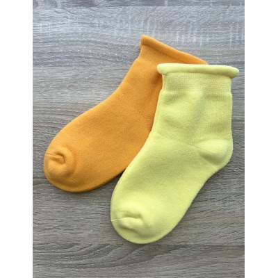 ふわもち鯛焼き靴下x2足組(イエロー、ミカン)
