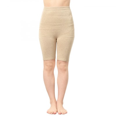 日本製 オーガニックコットン 腹巻パンツ 3分丈 無縫製 ナチュラル (612-7545)