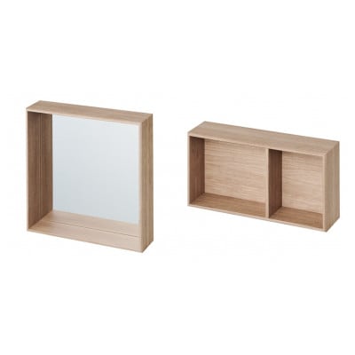 「V-TISS LIGHT」 ミラーM・ハーフ薄型セット ヨーロピアンチェリー【配送不可地域：離島】