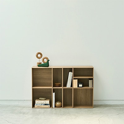 薄型ユニットシェルフ「V-TISS LIGHT」フリープラン ヨーロピアンチェリー【複数個口で配送】【配送不可地域：離島】