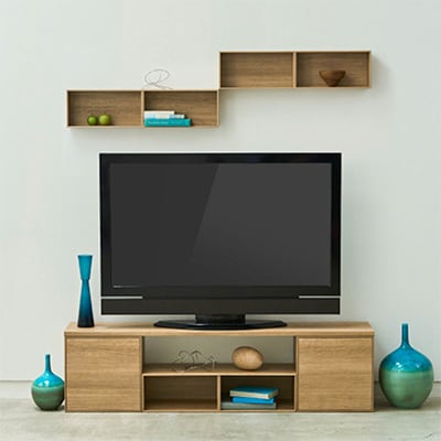 薄型ユニットシェルフ「V-TISS LIGHT」TVボード ヨーロピアンチェリー【複数個口で配送】【配送不可地域：離島】