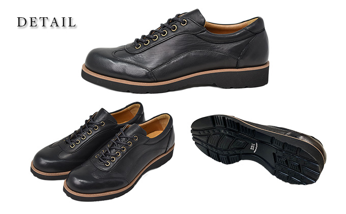 倭イズム 鹿革婦人靴 YAL2001 ブラック　23.5cm