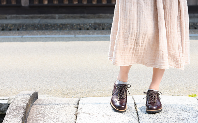 倭イズム 鹿革婦人靴 YAL2001 ダークブラウン　24.5cm