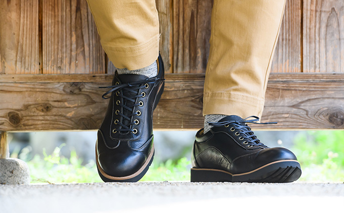 倭イズム 鹿革紳士靴　YA3301　ﾌﾞﾗｯｸ 24.0ｃｍ