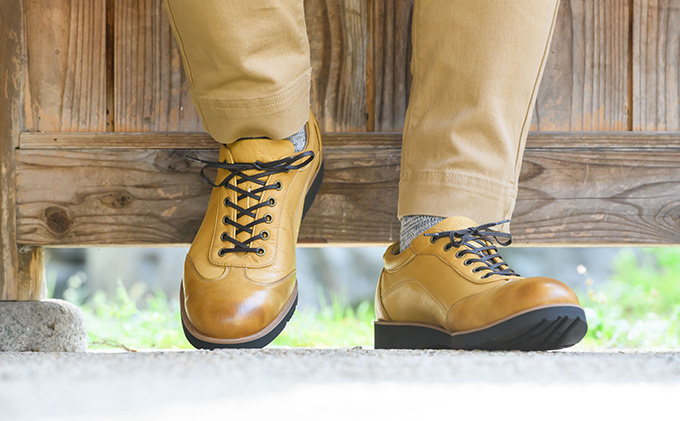 倭イズム 鹿革紳士靴　YA3301　ﾗｲﾄﾌﾞﾗｳﾝ 24.0ｃｍ