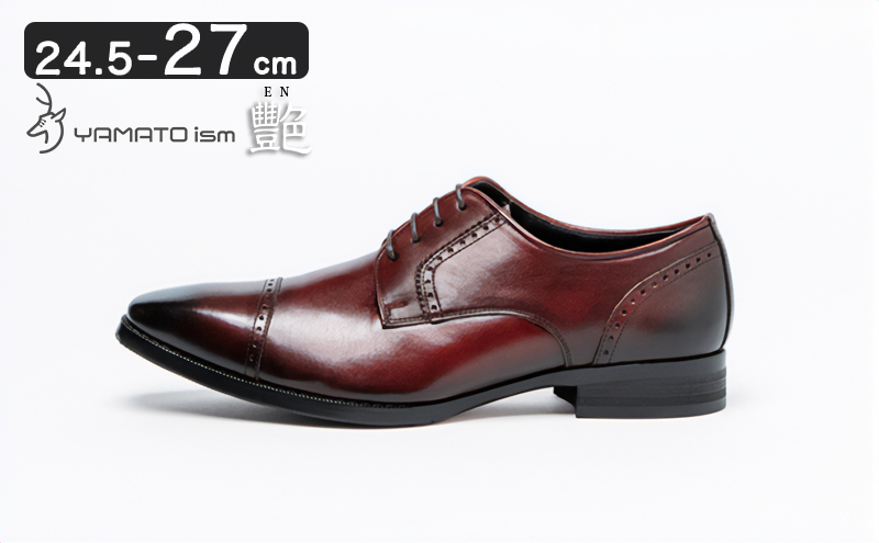 倭イズム ( ヤマトイズム ) 牛革 マッケイ ビジネスシューズ 紳士靴 YAP500 （ ワイン ）26.0cm