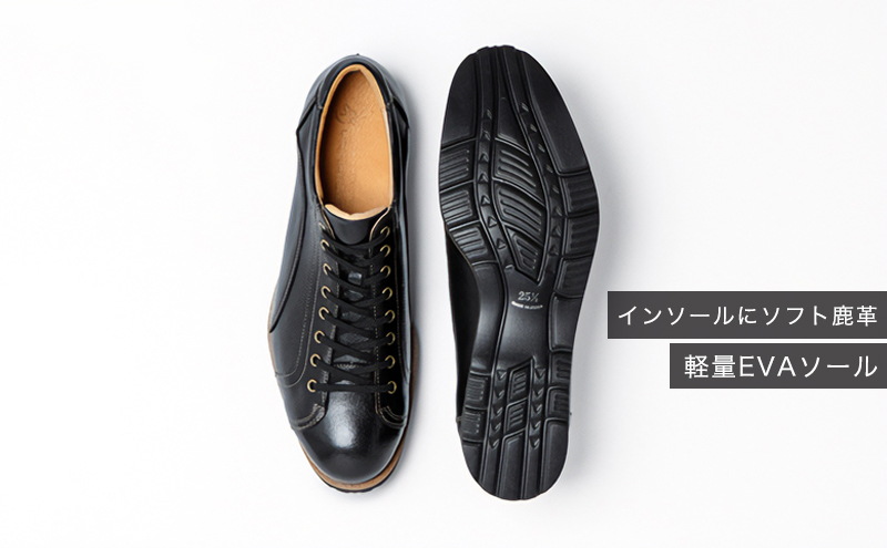 倭イズム ( ヤマトイズム ) 鹿革 シューズ 紳士靴 YA3300 （ ブラック ） 25.5m