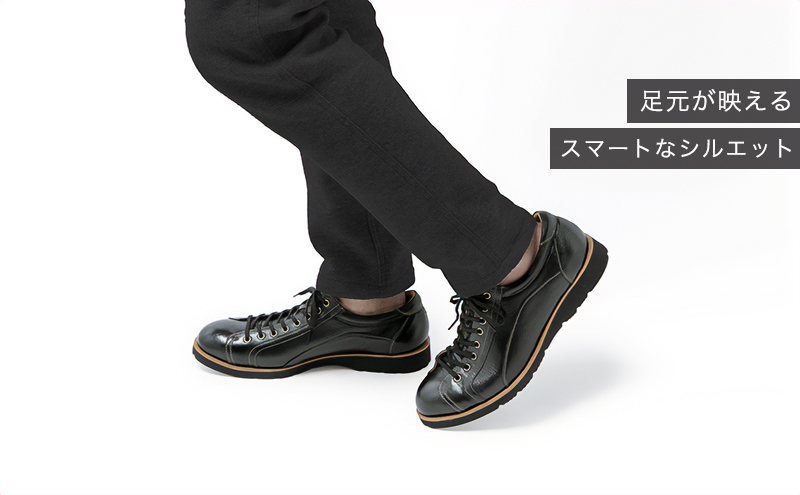 倭イズム ( ヤマトイズム ) 鹿革 シューズ 紳士靴 YA3300 （ ブラック ） 25.5m