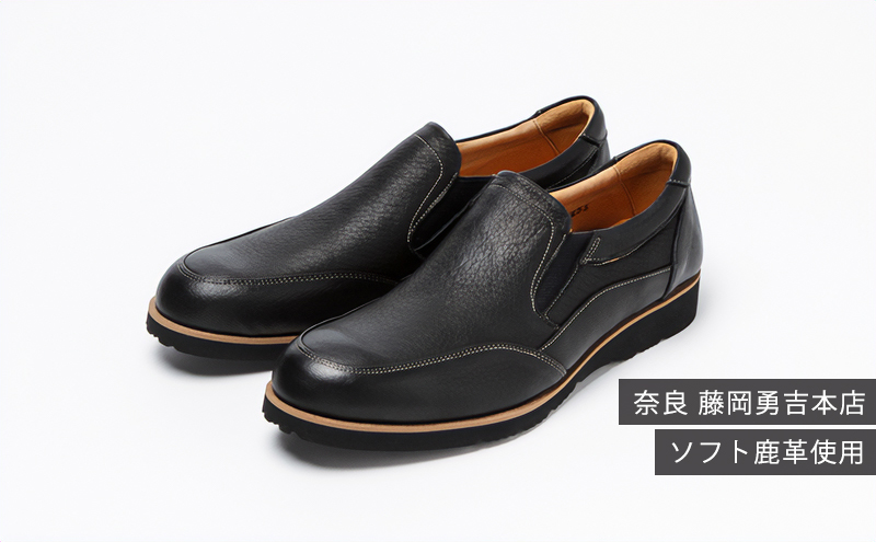 倭イズム ( ヤマトイズム ) 鹿革 シューズ 紳士靴 YA3302 （ ブラック ） 27.0ｃｍ